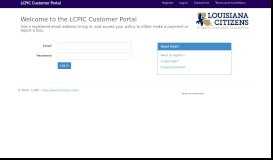 
							         Log in - LCPIC Customer Portal								  
							    