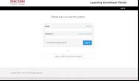 
							         Log in - Learning Enrolment Portal - Ricoh UK								  
							    