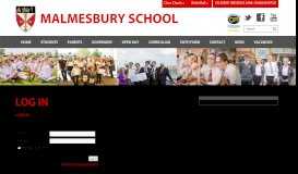 
							         Log in - Malmesbury School								  
							    