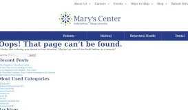 
							         Log in | Mary's Center								  
							    