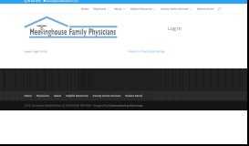 
							         Log In | MeetingHouse Family Physicians								  
							    