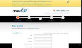 
							         Log In - New Quote - Churchill Insurance								  
							    