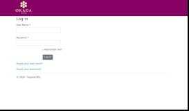 
							         Log in - Okada Supplier Portal								  
							    