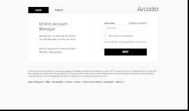 
							         Log In - Online Account Manager | Arcadia								  
							    