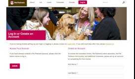 
							         Log In or Create an Account | Pet Partners								  
							    