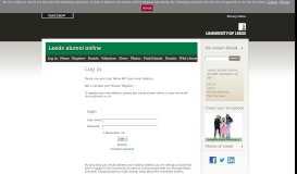 
							         Log in or register - Leeds Alumni Online - University of Leeds								  
							    