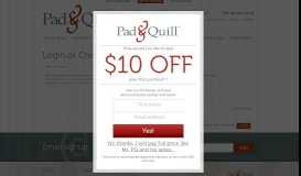 
							         Log In - Pad & Quill								  
							    