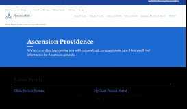 
							         Log In - Patient & Associate Portals Ascension Providence Waco								  
							    