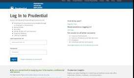 
							         Log In - Prudential Financial								  
							    