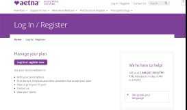 
							         Log In / Register | Aetna Medicare								  
							    