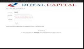 
							         Log in - Royal Capital Ltd.								  
							    