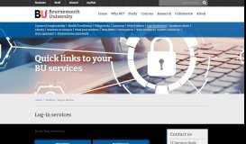 
							         Log-in services | Bournemouth University								  
							    