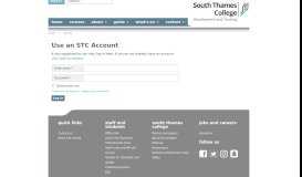 
							         Log In - South Thames College								  
							    