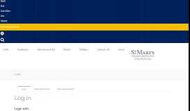 
							         Log in | St. Marys College of Maryland - Inside SMCM - St. Mary's ...								  
							    