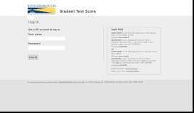 
							         Log in - Student Test Score								  
							    