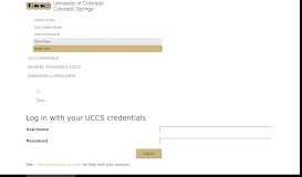
							         Log in | Students | University of Colorado Colorado Springs - UCCS								  
							    