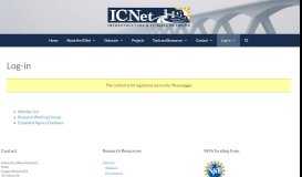 
							         Log-in – The ICNet								  
							    