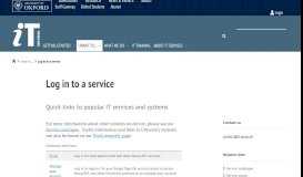 
							         Log in to a service - IT Services - University of Oxford								  
							    