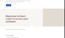 
							         Log in to access your numbers | Exact - Exact Software								  
							    