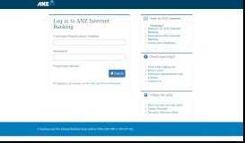 
							         Log in to ANZ Internet Banking								  
							    