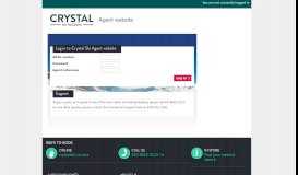 
							         Log in to Crystal Ski Agent website								  
							    