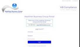 
							         Log in to HB Compliance - the Healthier Business Group Portal								  
							    
