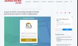 
							         Log in to KCA University Student Portal portal.kca.ac.ke for online ...								  
							    
