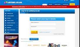 
							         Log in to Lottery.co.uk								  
							    