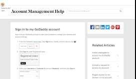 
							         Log in to my GoDaddy account | Account Management ...								  
							    
