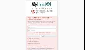 
							         Log in to MyHealth at St Peter's Health Partners in New York.								  
							    