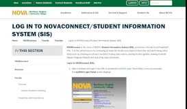 
							         Log In to NOVAConnect/Student Information System (SIS) :: Northern ...								  
							    