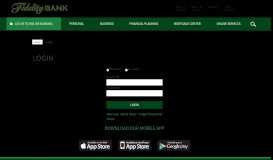 
							         log in to online banking - Fidelity Bank								  
							    