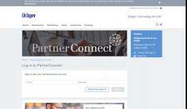 
							         Log in to PartnerConnect - Draeger								  
							    