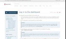 
							         Log in to the dashboard - OpenStack Docs								  
							    