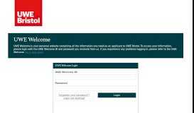 
							         Log in to the portal - UWE Bristol								  
							    