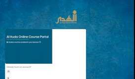 
							         Log in to the site - Al Huda Online Course Portal								  
							    