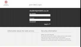 
							         Log in to the Student Portal - Uppsala University Web Log in Test ...								  
							    
