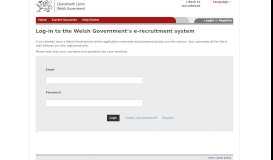 
							         Log-in to the Welsh Government's e-recruitment system - Welsh ...								  
							    