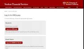 
							         Log In to USCe.pay | Student Financial Services | USC								  
							    