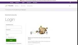 
							         Log in to your account - SmartHome Security | TELUS								  
							    