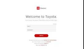 
							         Log in to your account - Toyota								  
							    