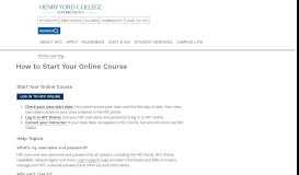 
							         Log in to Your Course | Henry Ford College								  
							    