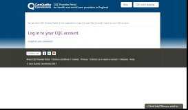 
							         Log in to your CQC account | OLS - CQC Provider Portal								  
							    
