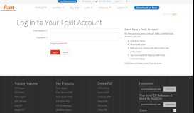 
							         Log in to your Foxit account - Foxit Software								  
							    