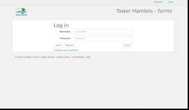 
							         Log in - Tower Hamlets - forms								  
							    
