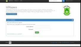 
							         Log In - UDSspace								  
							    