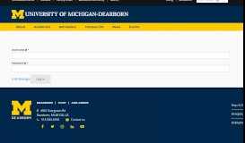 
							         Log in | University of Michigan-Dearborn								  
							    