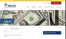 
							         Log in | Valex Federal Credit Union								  
							    