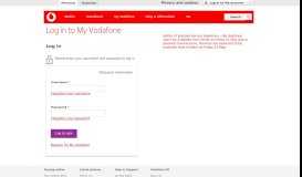 
							         Log in - Vodafone								  
							    