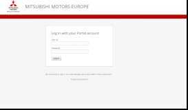 
							         Log in with your Portal account - Mitsubishi Motors Europe								  
							    